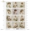 portrety, chłopcy, styl vintage, sepia, czytanie książek, klasyczne stroje, estetyka retro, akwarela, dziewczynka, kwiaty, konwalie, wianek, delikatność, pastelowe barwy